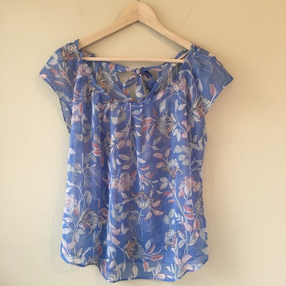 LC Lauren Conrad Tops - Lauren Conrad Sheer Floral Top